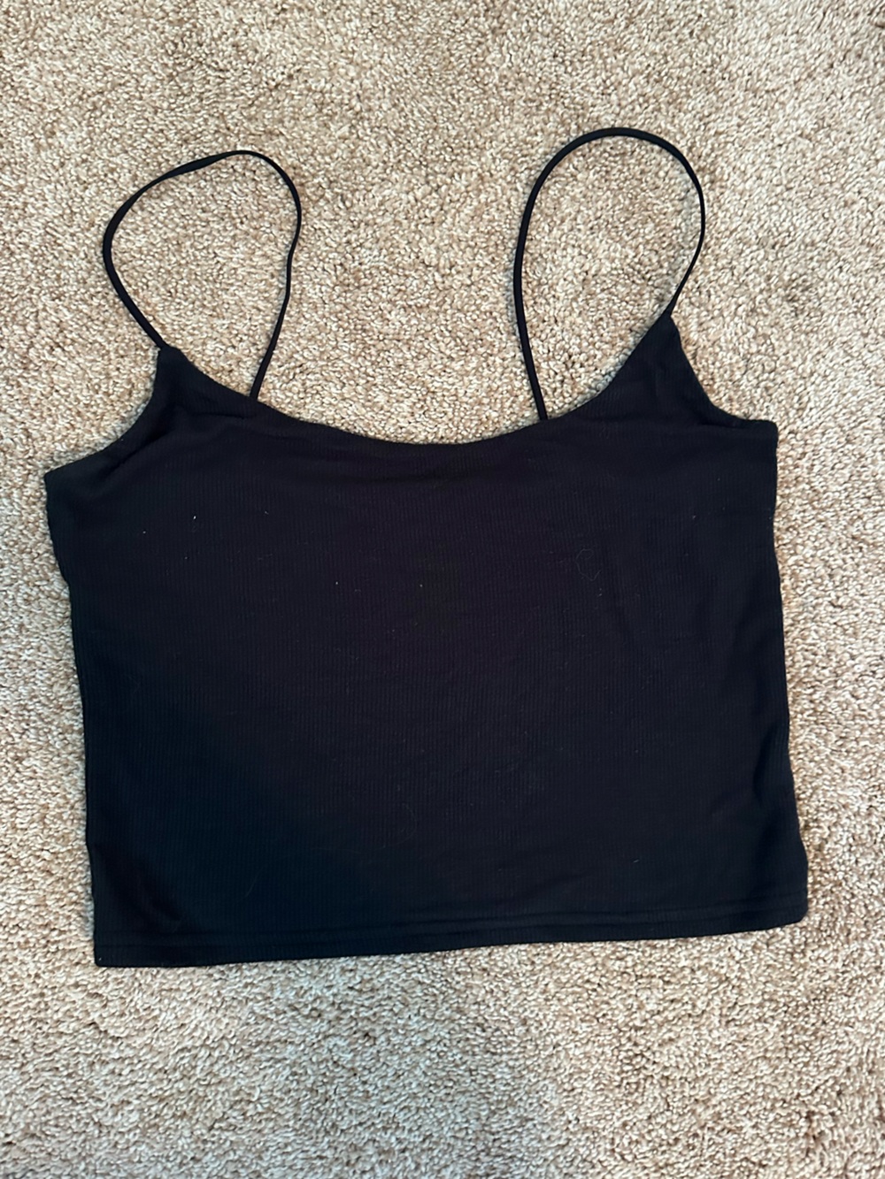 Pacsun Black Ribbed Spaghetti Strap Camisole